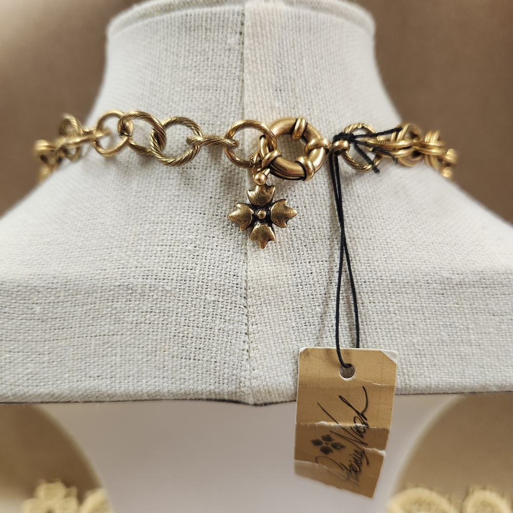 Patricia Nash Gold Tone Horse Cameo Necklace Chain Link Equestrian NWT New - Picture 14 of 14